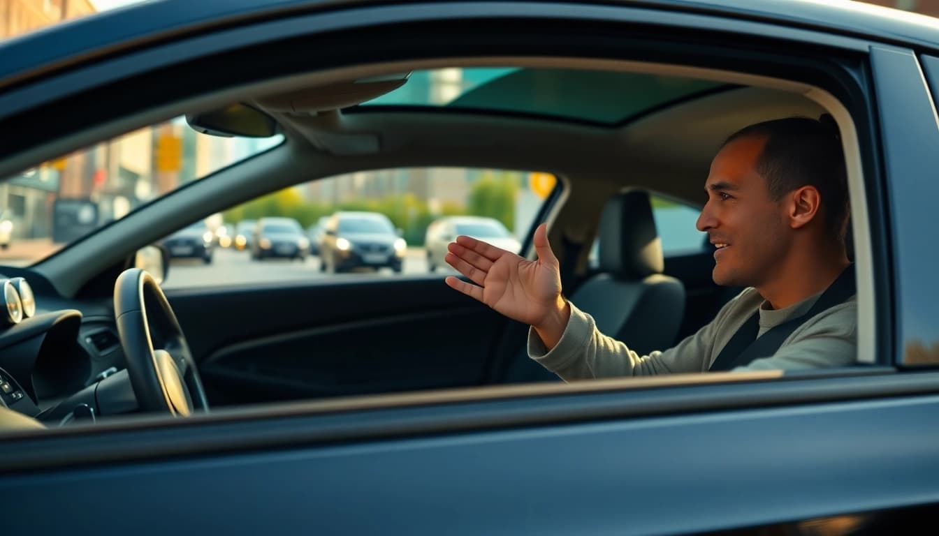 Engaging automatic driving lessons Manchester with instructor guiding a student.