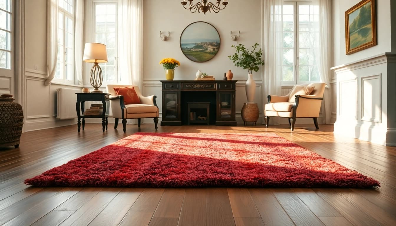 Experience professional Lavaggio tappeto Milano with a vibrant, freshly cleaned rug in a cozy setting.