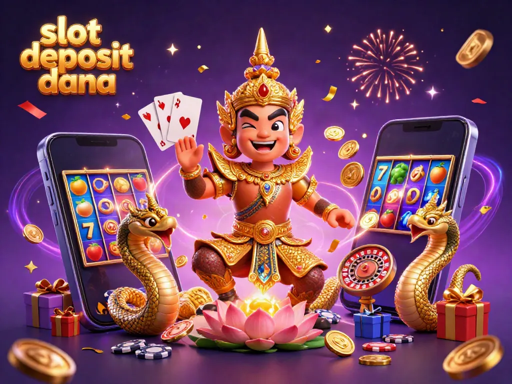 Experience the thrill of slot deposit dana with vibrant gaming characters and colorful slot game elements.