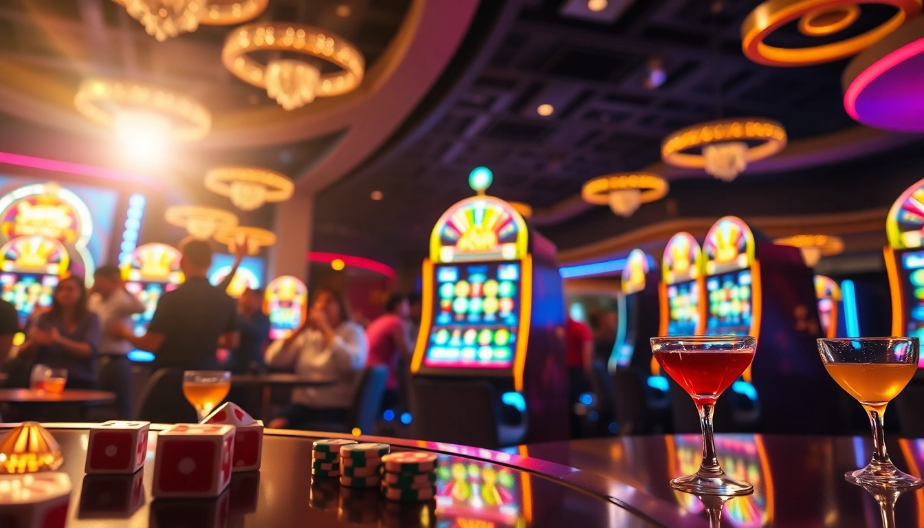 Exciting moment at doaslot slot machine in a vibrant casino.