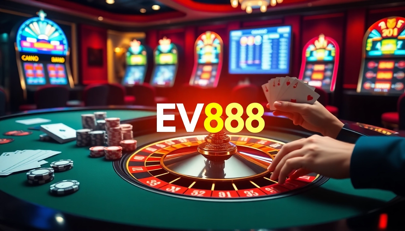 Experience high-stakes gambling at EV88's luxurious online casino.
