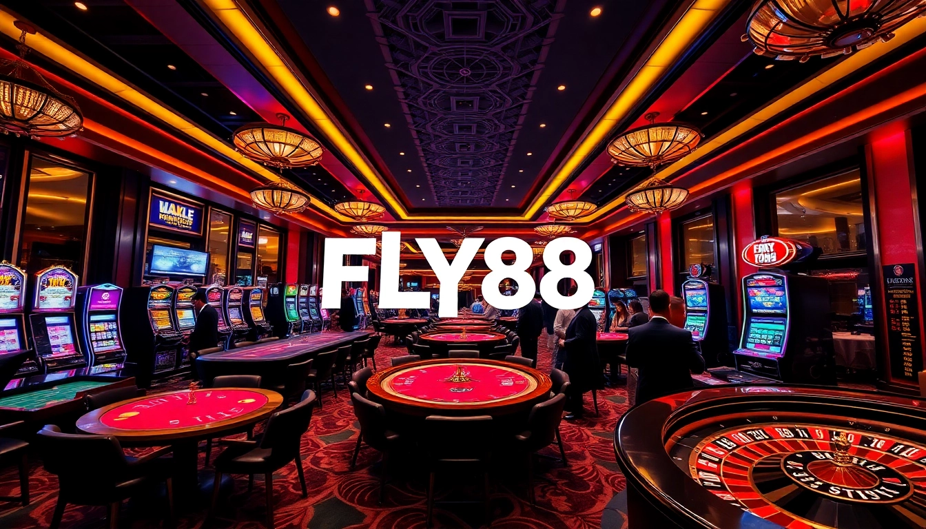 Experience the thrill of gambling at FLY88's luxurious casino tables filled with excitement.