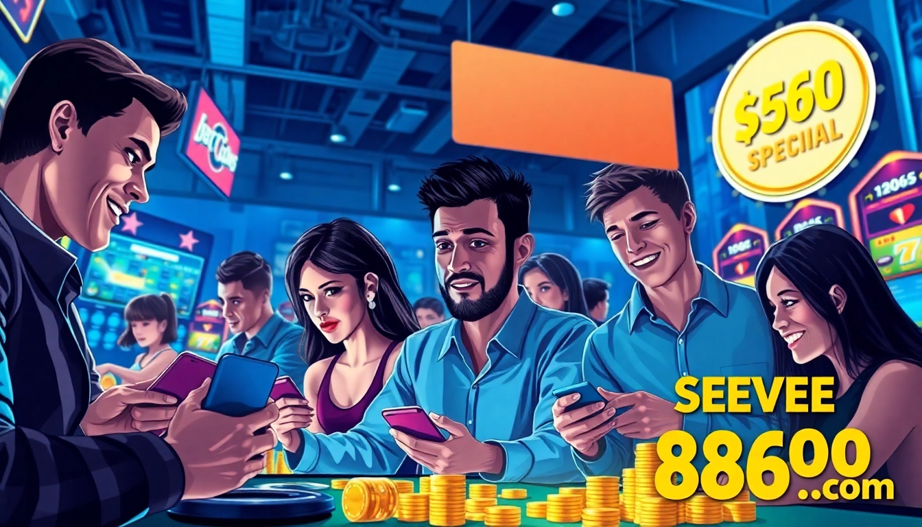 Online gaming excitement on bk860s.com with diverse players engaging in thrilling sports and casino games.