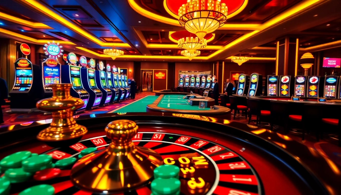 Experience the thrill of gambling at https://98win.fund with vibrant casino visuals of roulette and poker.