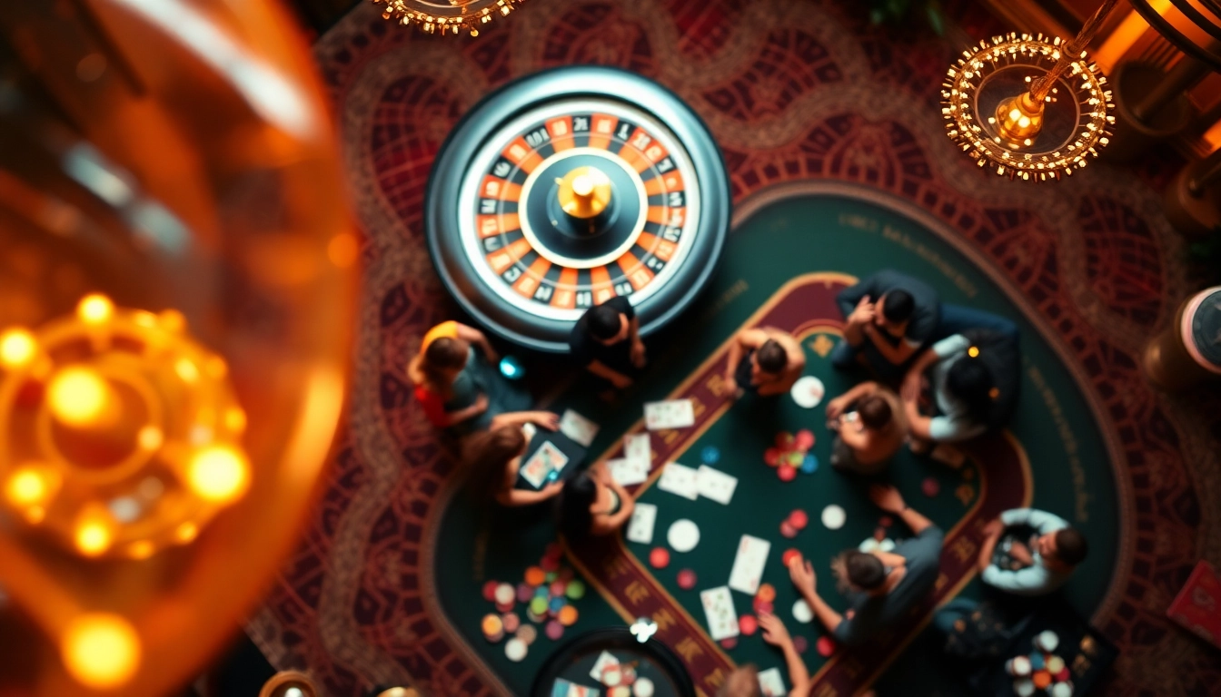 Experience the excitement of fun79.com with vibrant casino action featuring poker chips, cards, and a roulette wheel.