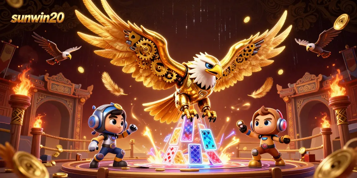 Experience the excitement of sunwin20 as the golden eagle dives through holographic cards.